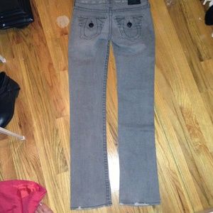 True religion light grey jean